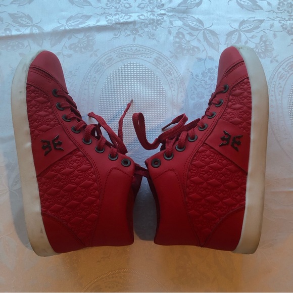 Miggy Vintage Red High-Top Sneakers Men’s Size 9 Lace-Up Life-Style Casual Shoes - Picture 9 of 16